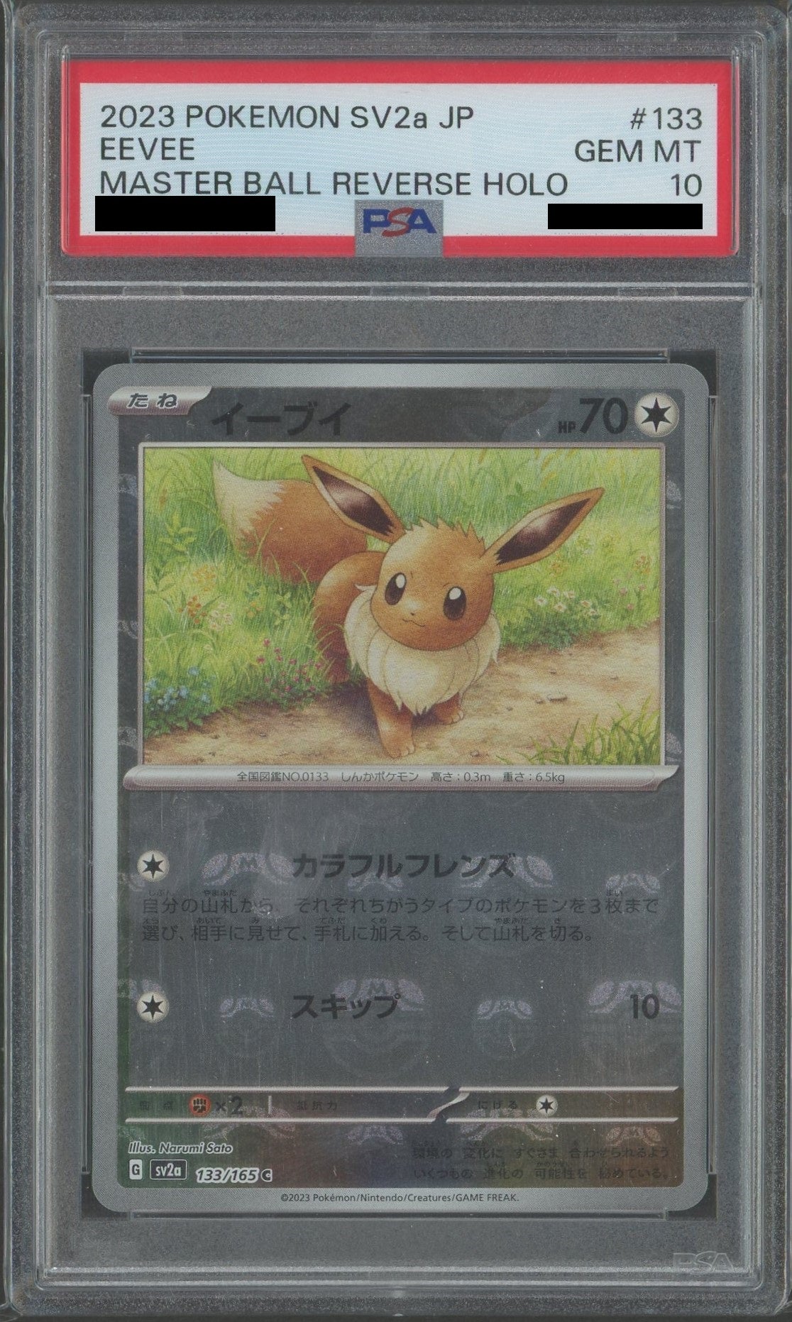 PSA10】イーブイ:マスターボールミラー(C){無}〈133/165〉[SV2a-Ma] – 晴れる屋2