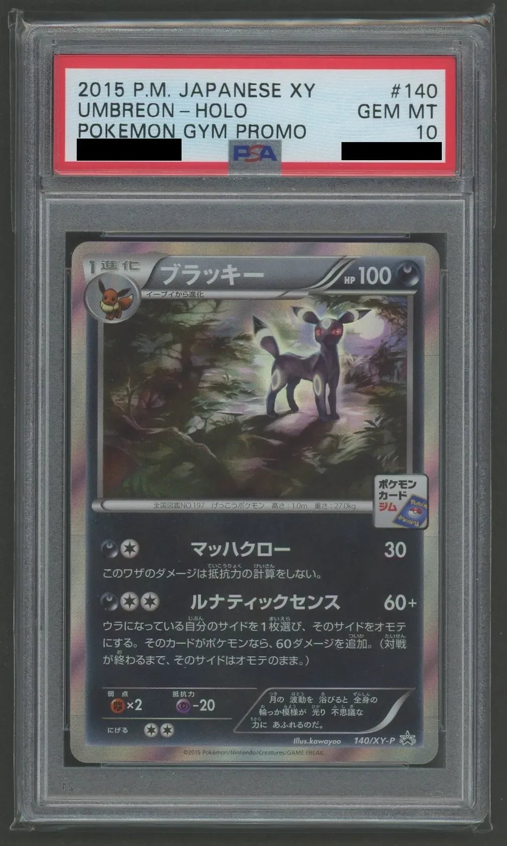 PSA10】ブラッキー(PROMO){悪}〈140/XY-P〉[XY-P]#1570 – 晴れる屋2