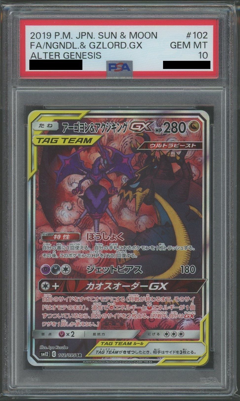 PSA10】アーゴヨン&アクジキングGX:SA(SR){ドラゴン}〈102/095〉[SM12] – 晴れる屋2